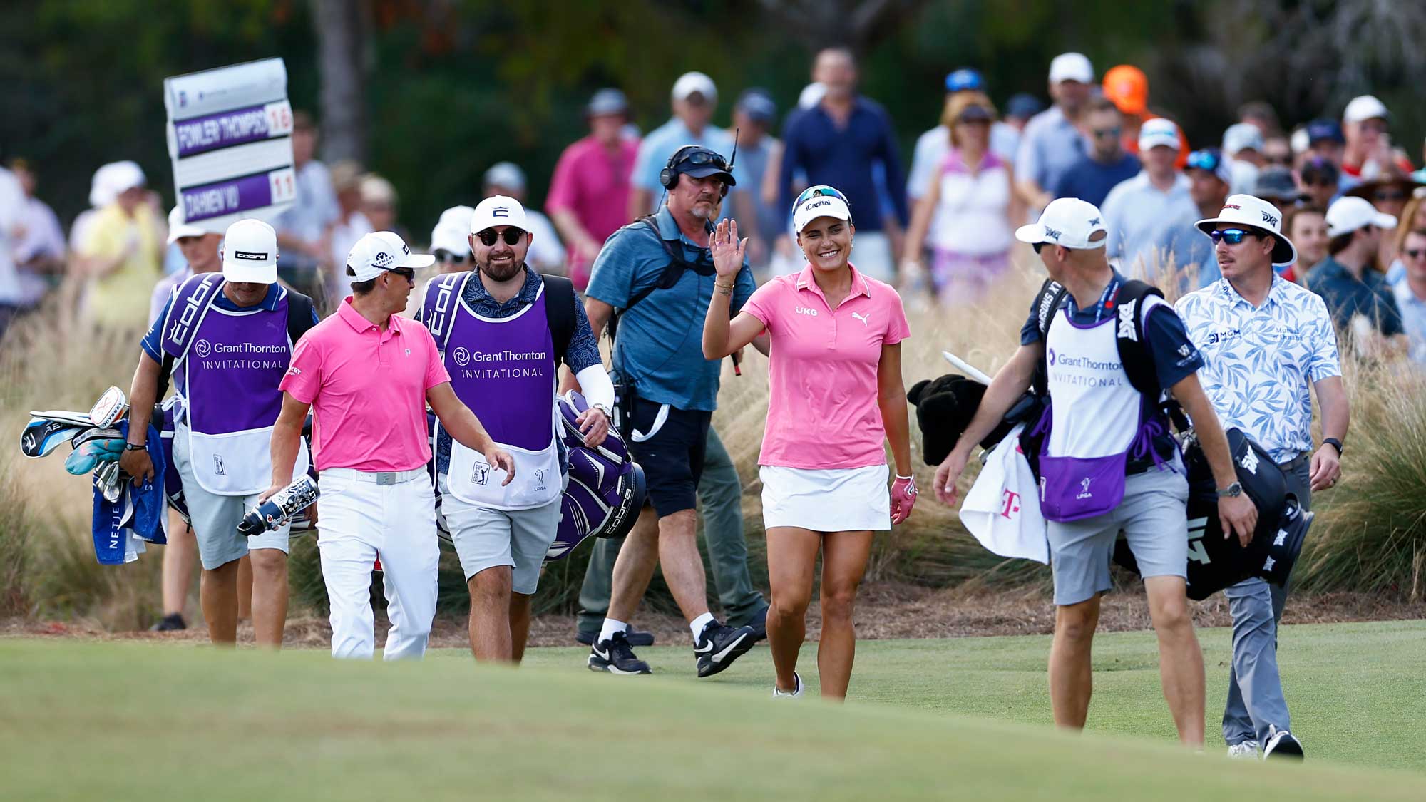 Lexi Thompson and Rickie Fowler