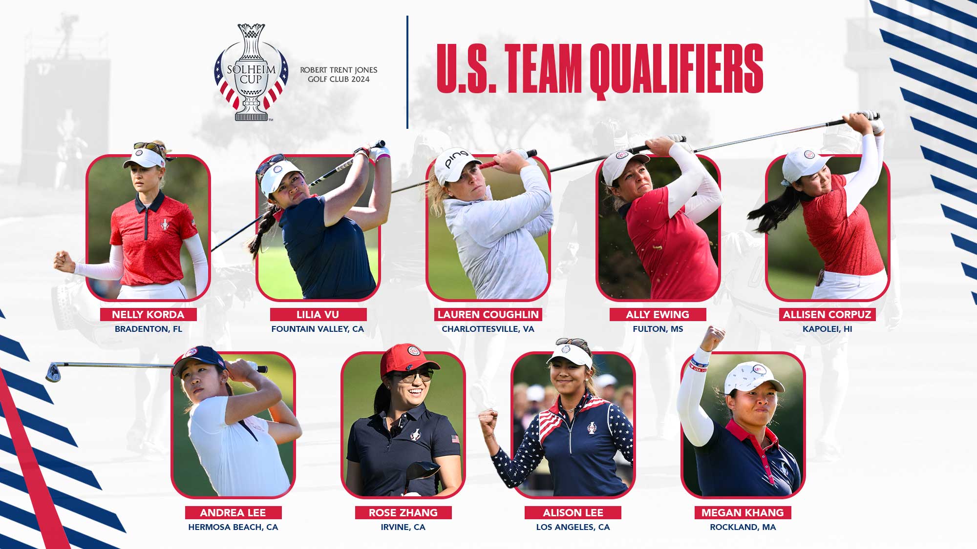 Nine Automatic Qualifiers Named for 2024 U.S. Solheim Cup Team